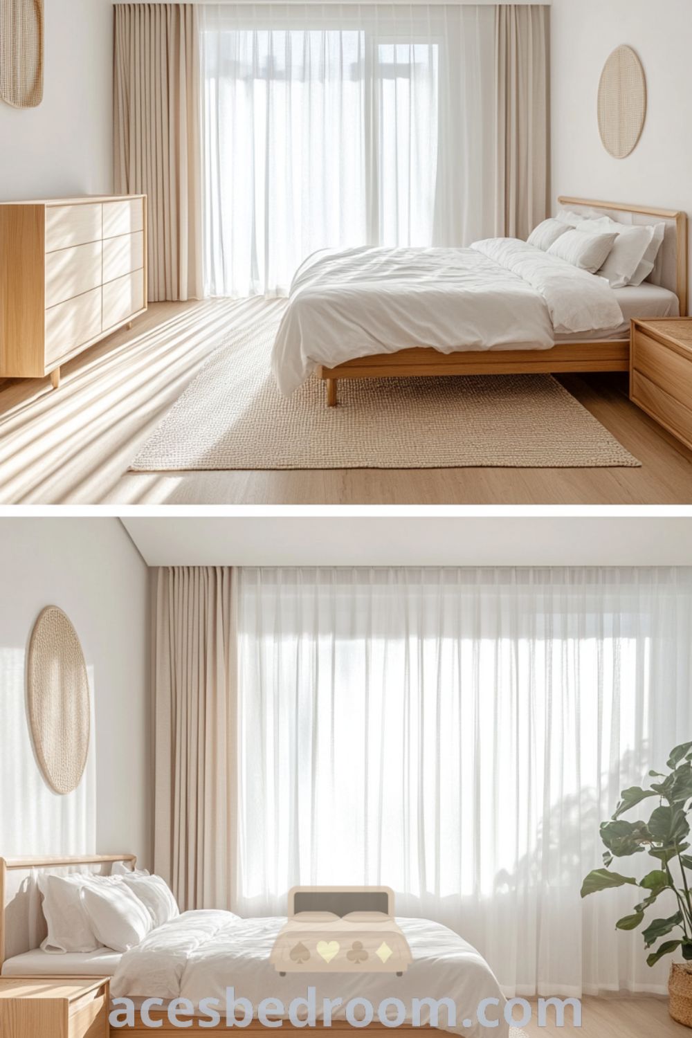 Serene Minimalist Bedroom Retreat on acesbedroom.com showcasing minimalist bedroom design, calming design, peaceful environment, and soft textures for a relaxing space.
