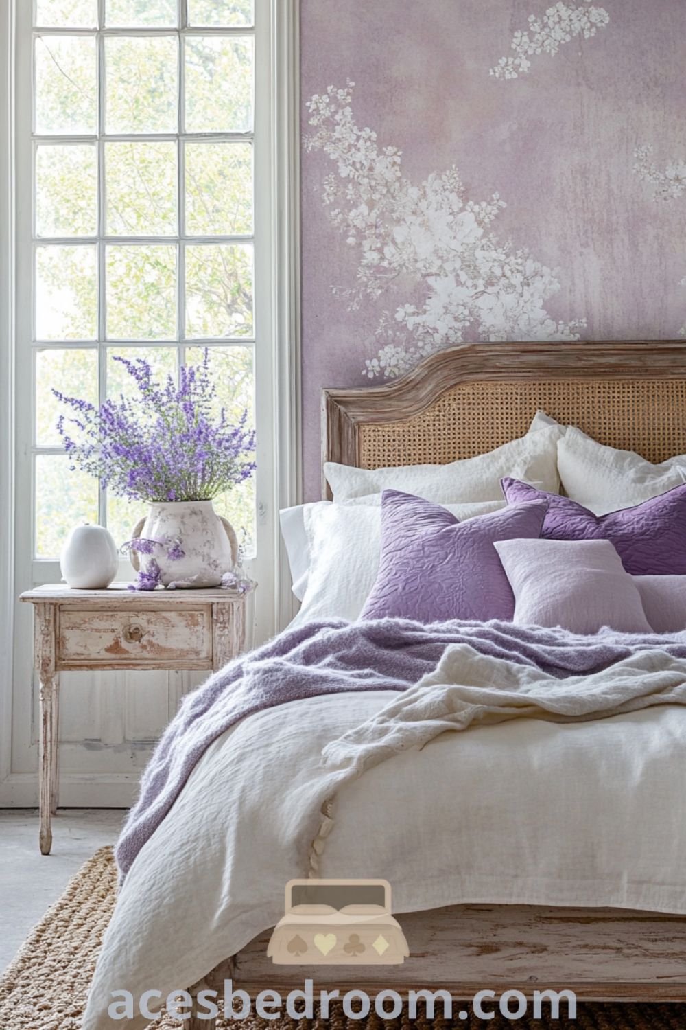 Tranquil Purple Bedroom Oasis on acesbedroom.com showcasing cozy ideas, inspiring decor inspirations, and design ideas for your home.