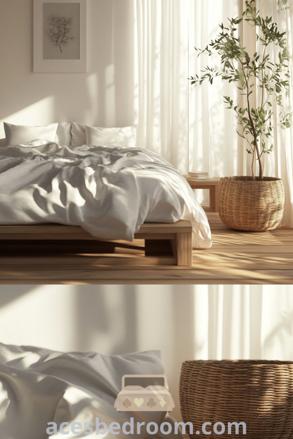 Minimalist bedroom retreat on acesbedroom.com featuring soft textures, calming design, neutral palette, and minimalist furniture ideas for a relaxing space.