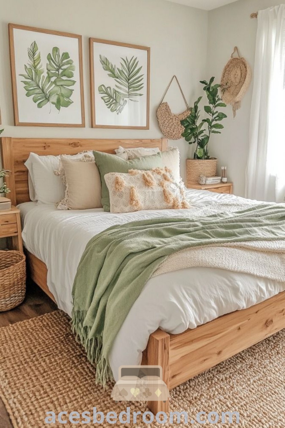 A cozy bedroom featuring a large bed next to a window, showcasing dreamy decor ideas and inspirations for a warm and inviting space. Discover stylish bedroom wall designs and Casa Vintage elements that enhance your home’s aesthetics. Get more unique design ideas at acesbedroom.com.