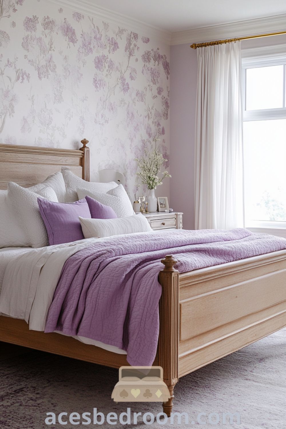 Serene French Country Bedroom on acesbedroom.com featuring cozy decor inspirations, soft lavender palettes, unique design ideas, and inviting atmosphere.