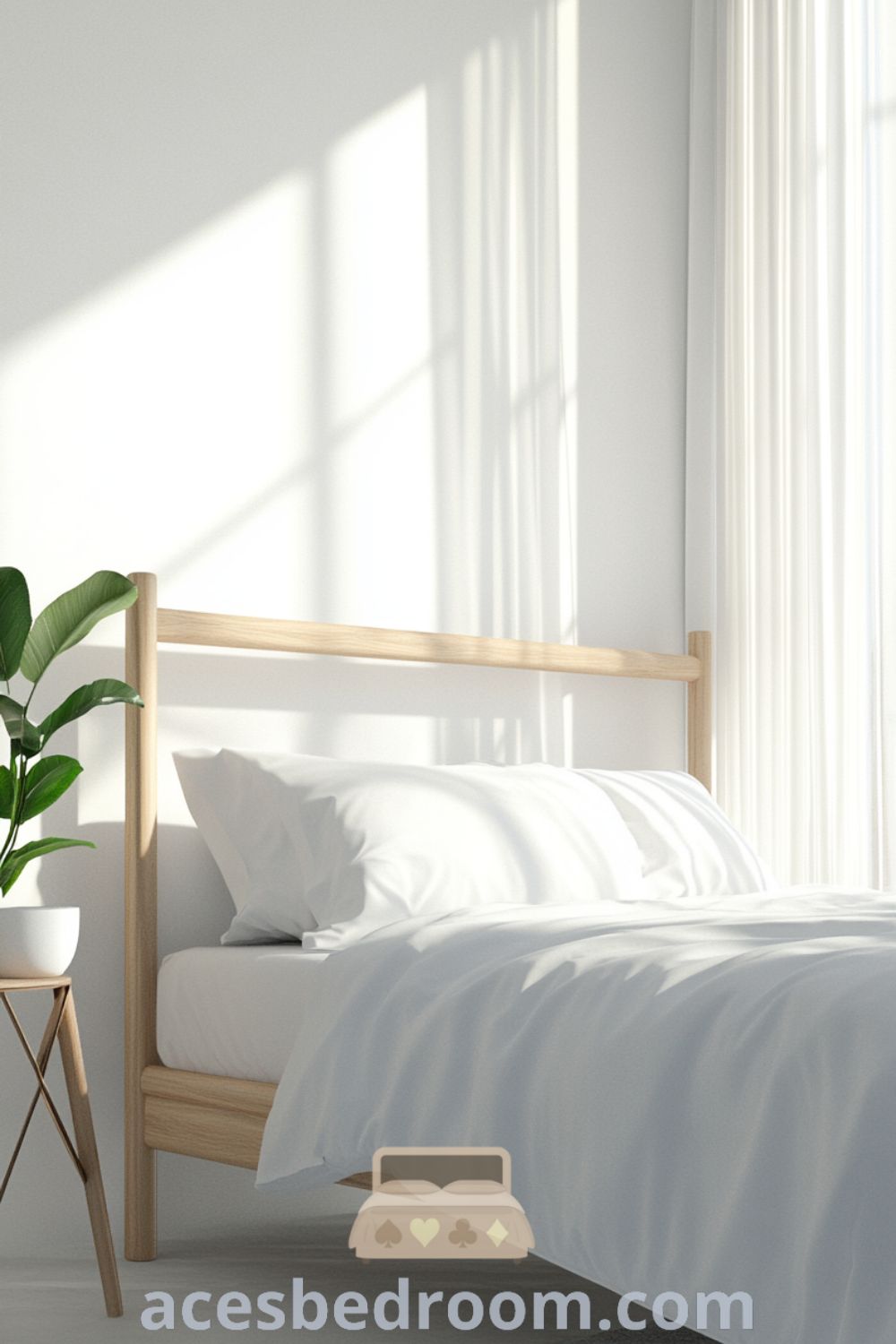 Serene Minimalist Bedroom Design on acesbedroom.com featuring minimalist bedroom, uncluttered bedroom, calming design, and soft textures for a relaxing space.
