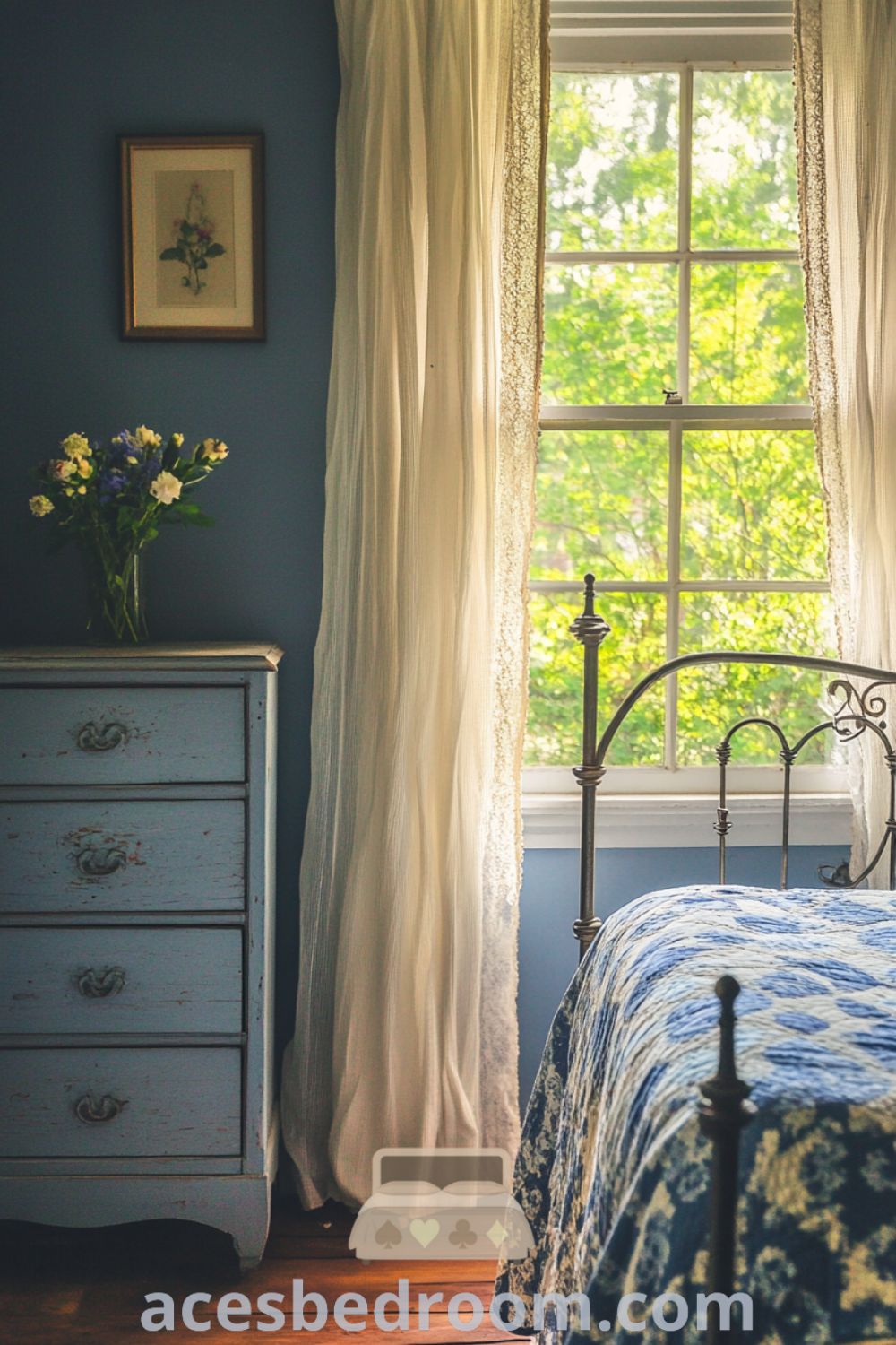 Cozy French Country Bedroom on acesbedroom.com showcasing tranquil decor inspirations, cozy ideas, and stylish design trends for a warm and sophisticated look.