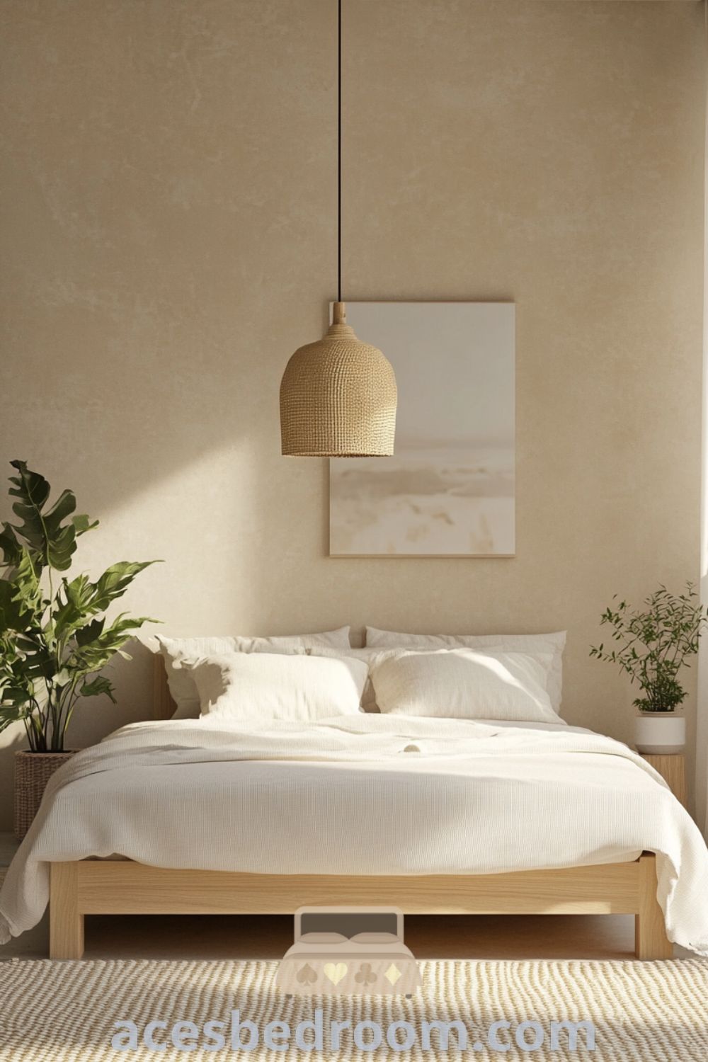 Tranquil minimalist bedroom design on acesbedroom.com featuring calming design, neutral palette, and soft textures for a peaceful environment and cozy bedroom ideas.