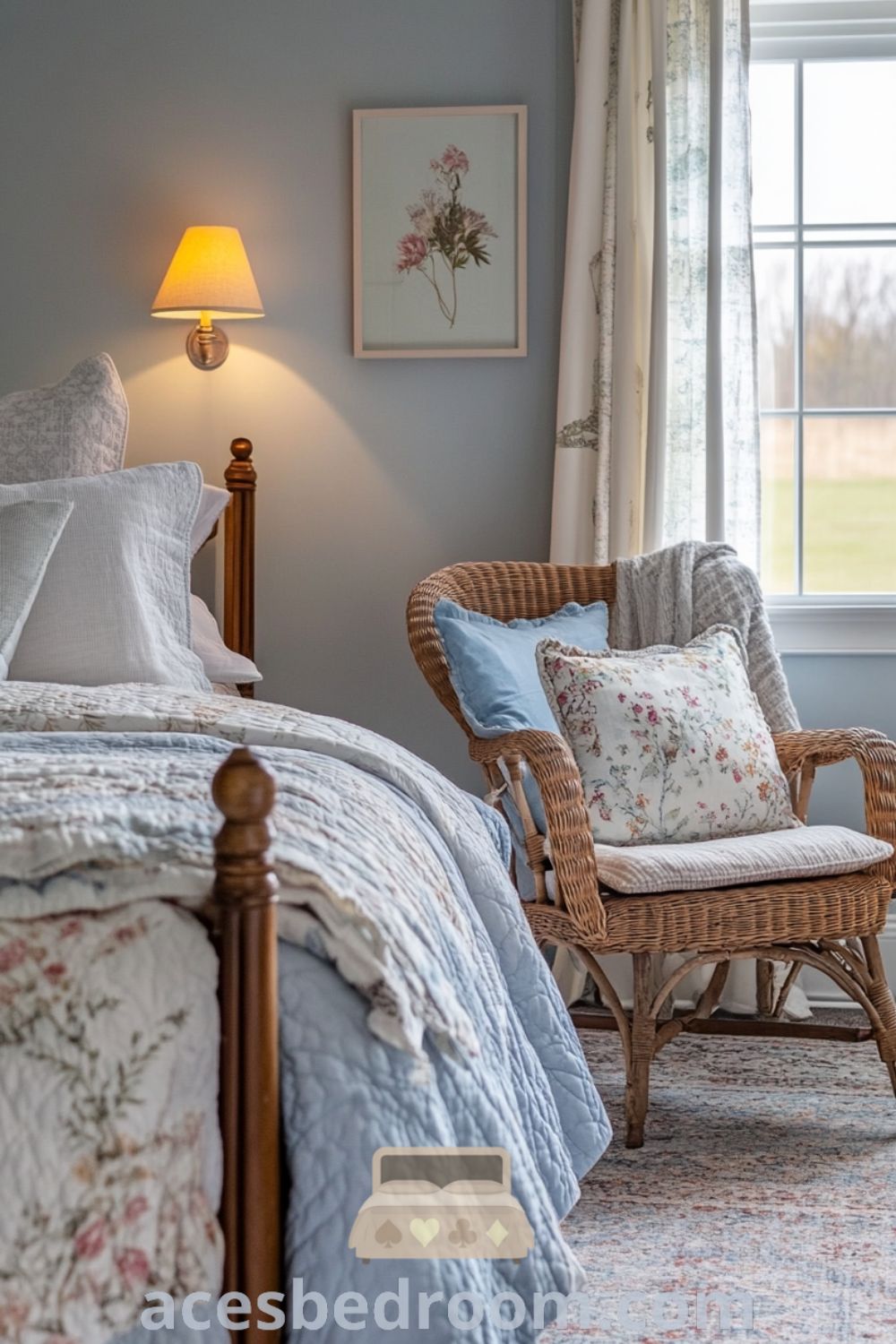 Serene Blue Bedroom Retreat on acesbedroom.com featuring cozy ideas, warm wood accents, inspiring decor ideas, and a cozy aesthetic.